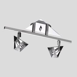 Spot De Sobrepor Para 2 Lâmpadas Halopin Spt 7012 Cromo