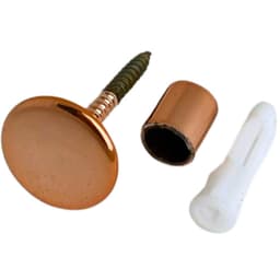 3 Ganchos Cabideiros Pinos 1,5cm Metal Rose Fixar Espelhos de Parede Duler