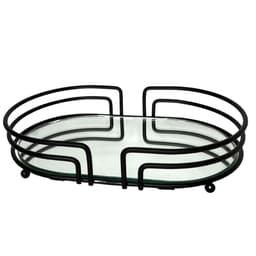 Bandeja Espelhada Oval Decorativa 27x17cm Banheiro Aparador