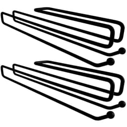 Conjunto 2 Suportes Porta Taças de Encaixe 26cm Organizadores de Armário Preto Fosco