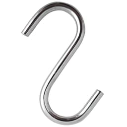 Kit 24 Ganchos em S 2,5cm Multiuso Para Barra de Cozinha Cromado Toalheiro Porta Utensílios