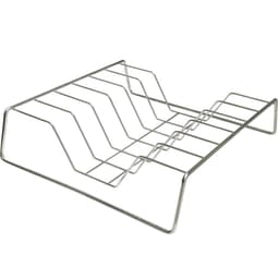 Organizador 6 Tampas de Panelas Suporte em Aço Cromado Cinza