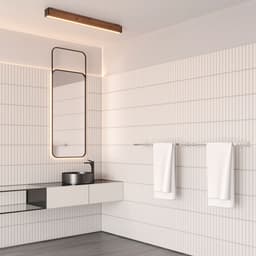 Luminária Teto Led Diamante 36w 4000lm Madeira Maciça