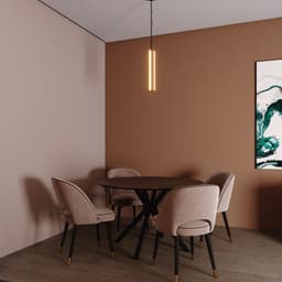 Pendente Led Vertical Michigan 36w 4000lm Madeira Corrente