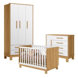 Conjunto Quarto Infantil Posadas Freijó Branco Acetinado