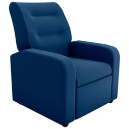 Poltrona Reclinável Decorativa Jersey Veludo Light Azul
