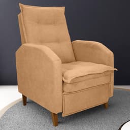 Poltrona Reclinável do Bath Boucle Ferrugem