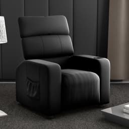 Poltrona Reclinável para Descanso Pilos Veludo Inca Preto