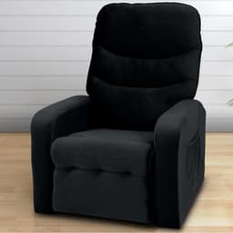 Poltrona Reclinável para Sala Egito Veludo Preto