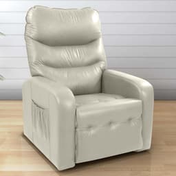 Poltrona Reclinável para Sala Parga Corino Bege
