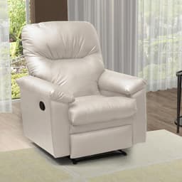 Poltrona Reclinável para Sala de Estar Bonn Corino Bege