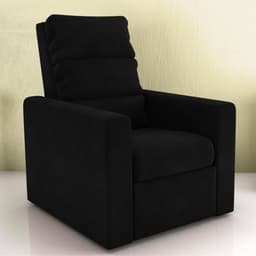 Poltrona do Papai Reclinável Leon Veludo Inca Preto