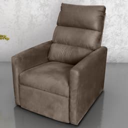 Poltrona do Papai Reclinável Maia Suede Marrom