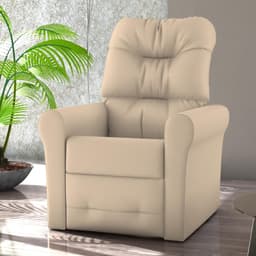 Poltrona para Descanso Reclinável Lima Corino Bege