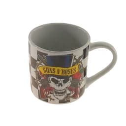 Caneca Decorativa Cerâmica Banda Guns Roses Cor Branca 8x7x7