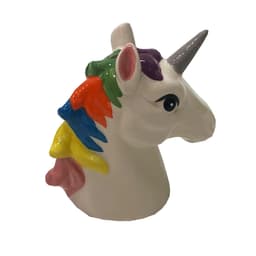 Cofre Ceramica Busto Unicornio Colorida Decor. Infantil