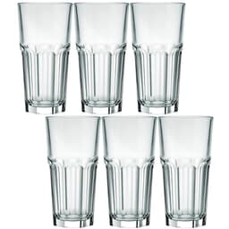 Conjunto 6 Copo Long Drink 340ml De Vidro Nadir Bristol Suco Refrigerante Bebidas