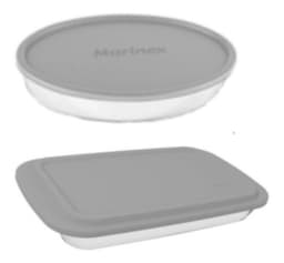 Conjunto De Assadeiras Marinex Com Tampa 2 Peças