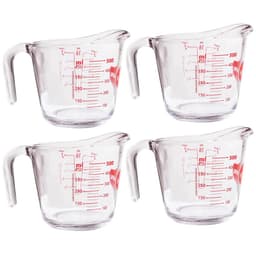 Kit 4 Jarras Medidoras de Vidro Marinex 500ml com Bico e Alça Restaurante Padaria