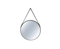 Espelho Com Alça Decorativo Metal Preto 36X57,5X3,5Cm
