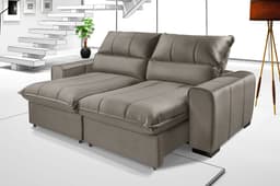 Sofá Dubai Retrátil Reclinável Com Molas Ensacadas 2,05m