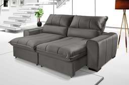 Sofá Dubai Retrátil Reclinável Com Molas Ensacadas 2,05m