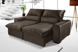 Sofá Dubai Retrátil Reclinável Com Molas Ensacadas 2,05m