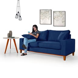 Sofá Living Istambul Em Suede Essencial Estofados