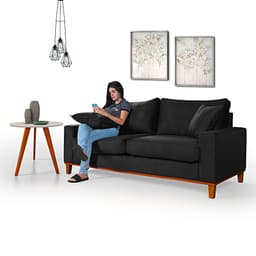 Sofá Living Istambul Em Suede Essencial Estofados