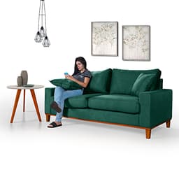 Sofá Living Istambul Em Suede Essencial Estofados