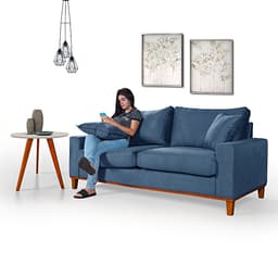 Sofá Living Istambul Em Suede Essencial Estofados