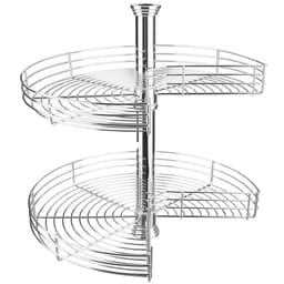 Cesto Giratório Fruteira Cromada Dupla Módulo de Canto 60cm Masutti Copat