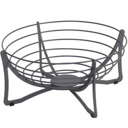 Fruteira de Mesa Preta Aramada Redonda 34,5cm Masutti Hélice Organize Cesta de Frutas Aço Carbono