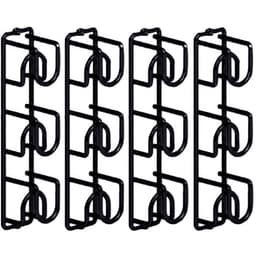 Kit 4 Mini Adega Cube para 3 Garrafas de Parede para Vinho Espumante Aramada Preta Suporte