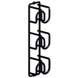 Suporte 3 Garrafas de Vinho para Parede Aramada Preta Adega