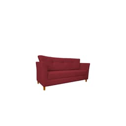 Namoradeira Decorativa Sala Estar Isis 3 Lugares 1,80 Veludo Vermelho - Montanaris Decor