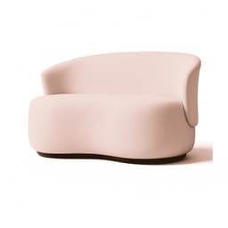 Namoradeira Decorativa Sala Estar Orgânica Beatriz Boucle Rosê- Montanaris Decor