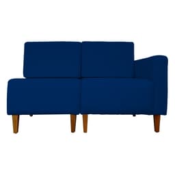 Poltrona Decorativa Alice S/Braça Direita Veludo Azul Marinho - Montanris Decor