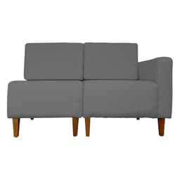 Poltrona Decorativa Alice S/Braça Direita Veludo Cinza- Montanris Decor