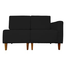 Poltrona Decorativa Alice S/Braça Direita Veludo Preto - Montanris Decor