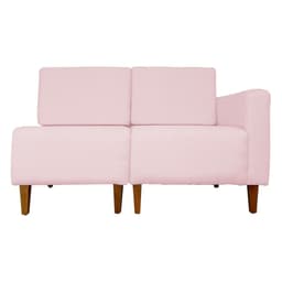 Poltrona Decorativa Alice S/Braça Direita Veludo Rosa - Montanris Decor