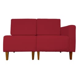 Poltrona Decorativa Alice S/Braça Direita Veludo Vermelho - Montanris Decor