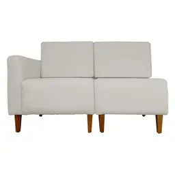 Poltrona Decorativa Alice S/Braça Esquerda Veludo Bege - Montanris Decor