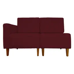 Poltrona Decorativa Alice S/Braça Esquerda Veludo Bordo - Montanris Decor