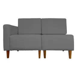 Poltrona Decorativa Alice S/Braça Esquerda Veludo Cinza - Montanris Decor