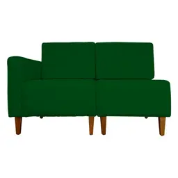 Poltrona Decorativa Alice S/Braça Esquerda Veludo Verde - Montanris Decor