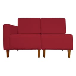 Poltrona Decorativa Alice S/Braça Esquerda Veludo Vermelho - Montanris Decor