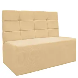 Sofá Canto Alemão Veludo Bege - Montanaris Decor