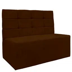 Sofá Canto Alemão Veludo Marrom - Montanaris Decor