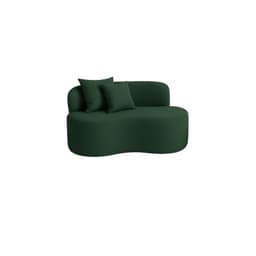 Sofá Decorativo Curvo Orgânico Nature Gaia Suede Verde - Montanaris Decor